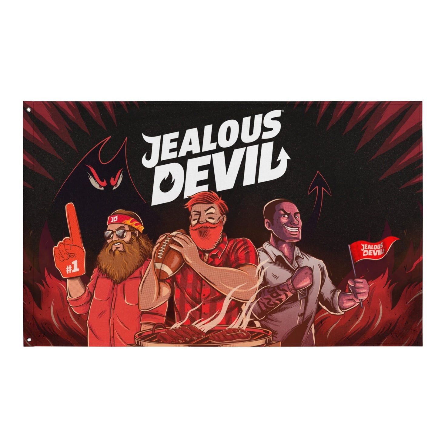 Jealous Devil Football Fan Flag