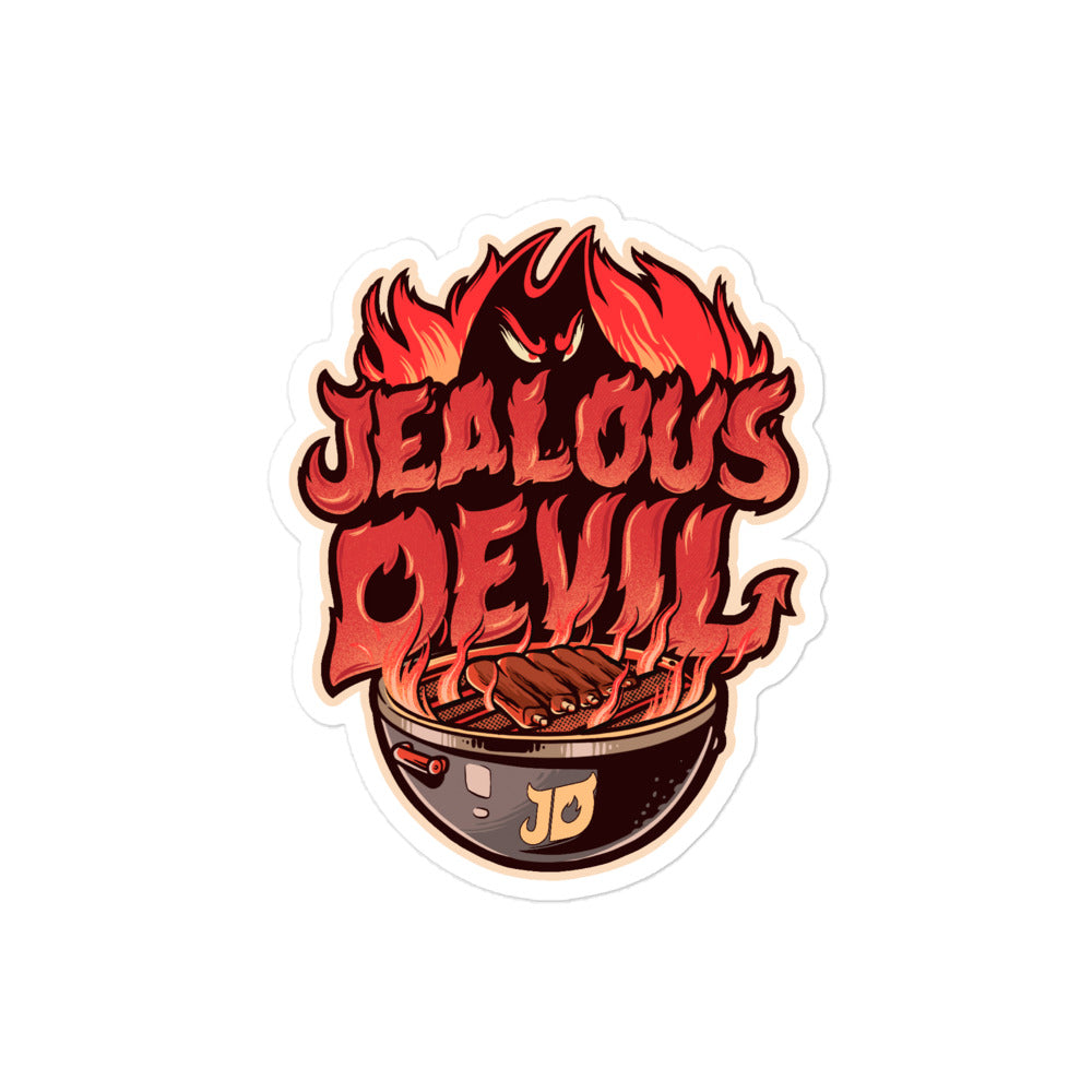 Jealous Devil Fire Grill Sticker