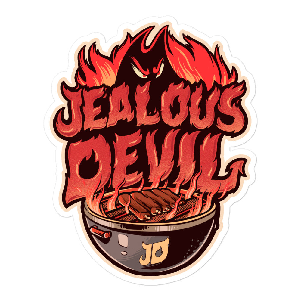 Jealous Devil Fire Grill Sticker