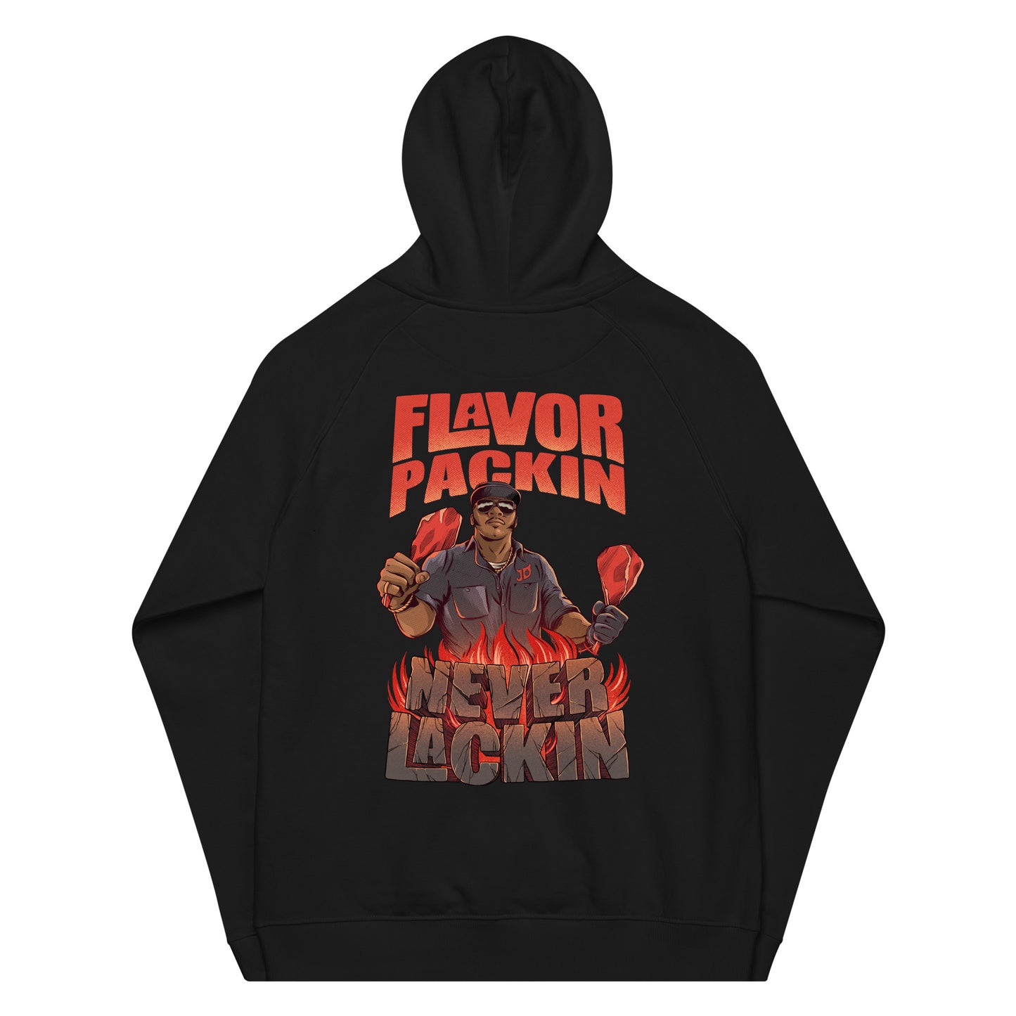 Chucks Flavor Team x Jealous Devil Unisex Eco Raglan Hoodie